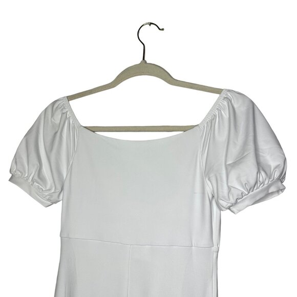 Susana Monaco Off-The-Shoulder Midi Dress Size Small High Low Hem White New - Picture 7 of 11